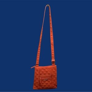 Vera Bradley Elegant Quilted Crossbody Bag in Orange. NWT.